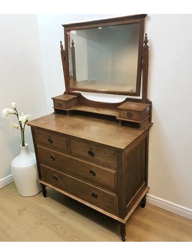 Edwardian oak hall stand with