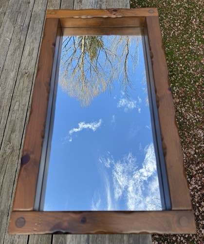 Vintage wood mirror mid - mirror,