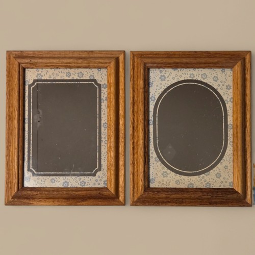 Vintage wood framed mirrors - vintage,