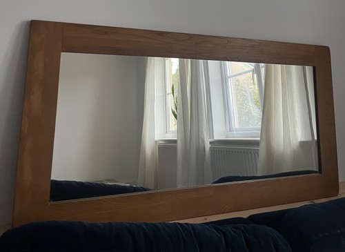 Solid oak mirror