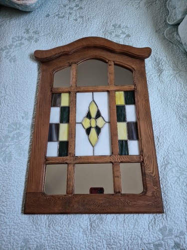 Vtg stained glass mcm - glass, art