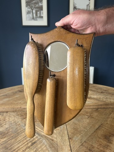 Vintage hall mirror with - with, hooks