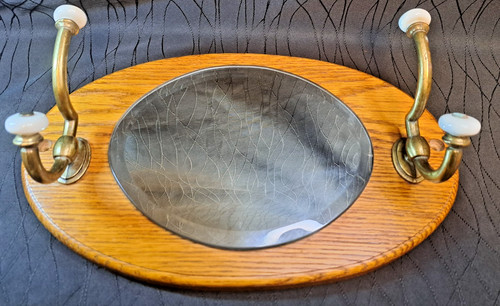 1980s oak mirror wall - 1980s,
